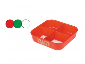 Pude�ko TRAPER Dzielone z sitkiem 1mm czerwone