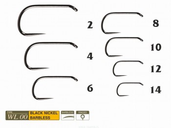 Haczyk HIKARA Muchowy WL00 Barbless Nr 04x25