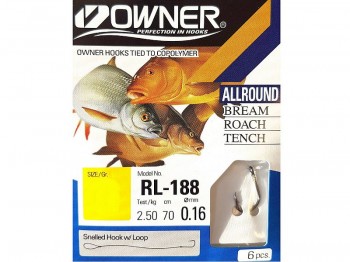 Haczyk z przyponem OWNER RL188 Nr 06 - 0.18 mm x6