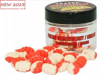 Maggot Wafters TRAPER Method Feeder Duo Color 10mm 25g Truskawka Krem