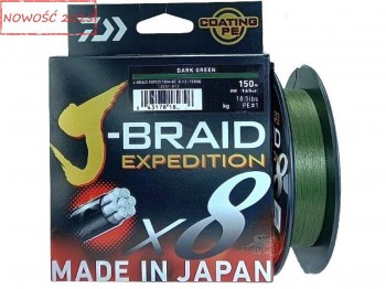 Plecionka DAIWA J-Braid X8E Expedition Dark Green 150m 0.22mm