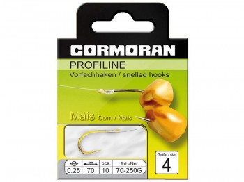 Haczyk z przyponem CORMORAN Profiline Maishaken Gold Nr 10x10