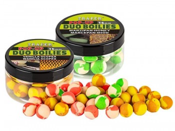Kulki Proteinowe TRAPER Duo Color Pop Up 16mm 40g Banan - Wanilia - Czekolada