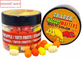 Maggot Wafters TRAPER Method Feeder Multi Color  8mm 25g Ananas Tutti-Frutti Truskawka