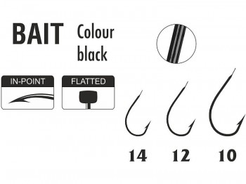 Haczyk TRAPER Specialist Bait Black Nr 10x10