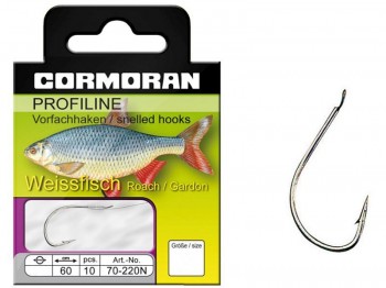 Haczyk z przyponem CORMORAN Profiline Wei�fischhnake Nikiel Nr 12x10