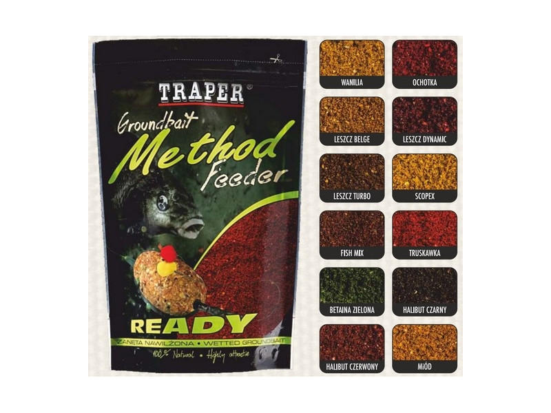 Zan�ta TRAPER 0.75 Kg Method Feeder READY Truskawka