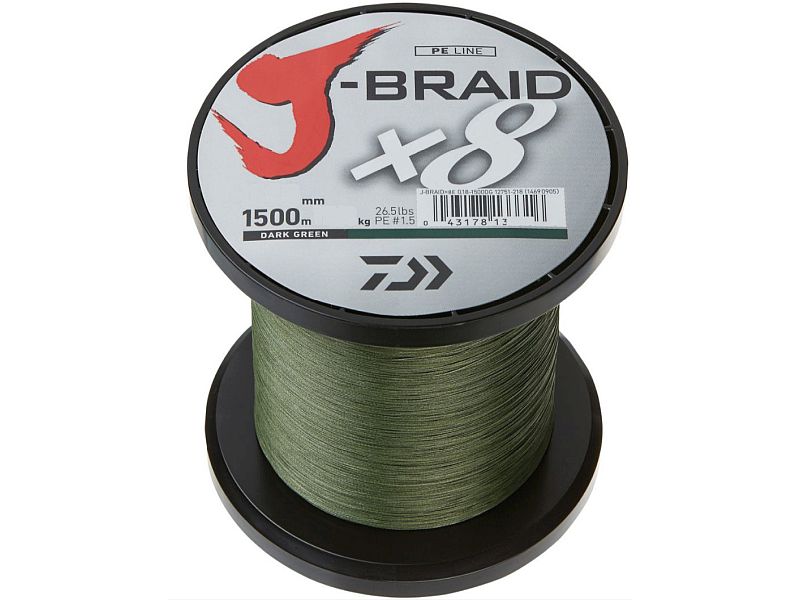 Plecionka DAIWA J-Braid X8 Dark Green 1500m 0.10mm