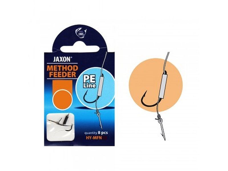 Haczyk z przyponem JAXON Method Feeder Plecionka MFN Nr 08 x8