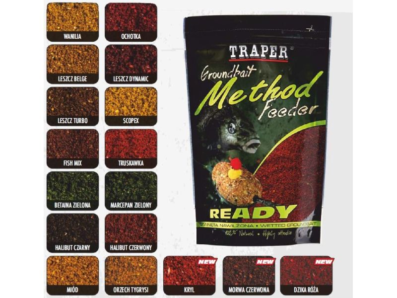 Zan�ta TRAPER 0.75 Kg Method Feeder READY Morwa Czerwona