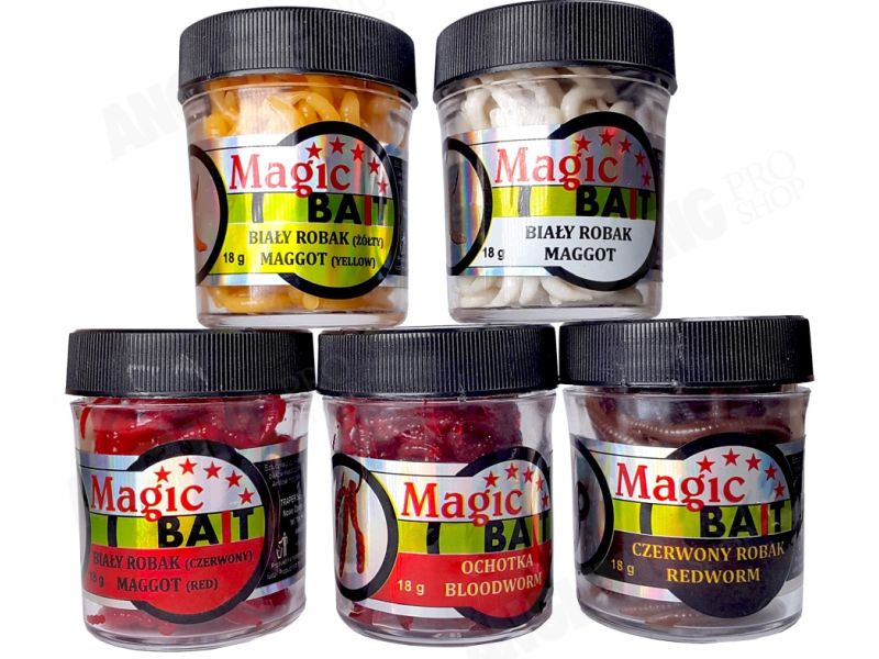 Przyn�ta Sztuczna TRAPER Magic Bait Bia�y robak - ��lty