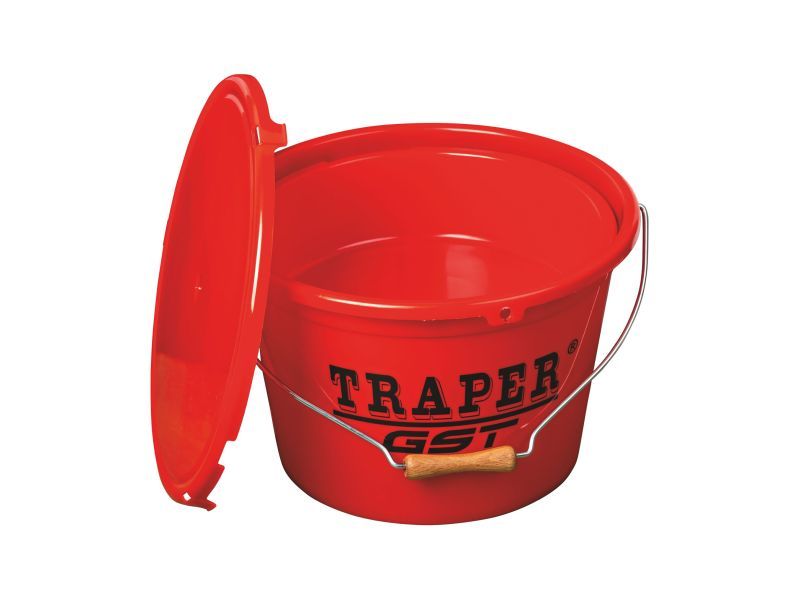 Wiadro TRAPER do zan�t 18 l z misk� i pokrywk� czerwone
