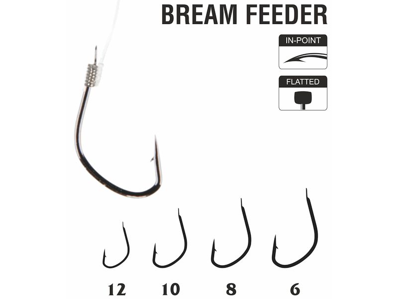 Haczyk z przyponem HIKARA Feeder Bream BN Nr 12/0.14mmx10