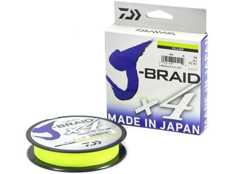 Plecionka DAIWA J-Braid X4E Yellow 135m 0.10mm