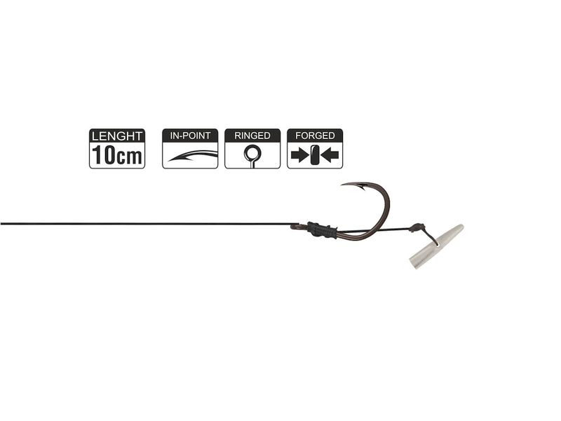 Haczyk z przyponem HIKARA Method Feeder Braided Extreme Quick Black Chrome Nr 08/25LBS