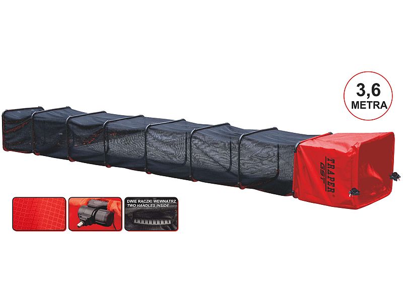 Siatka W�dkarska TRAPER GST Red 55x55x360cm 2 uchwyt