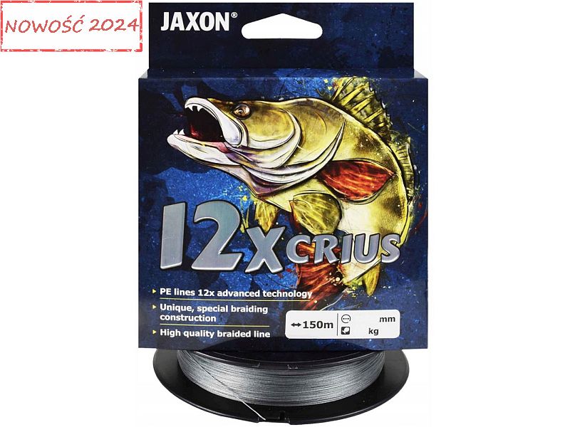Plecionka JAXON Crius 12X Szara 150m 0.18mm 23.0kg