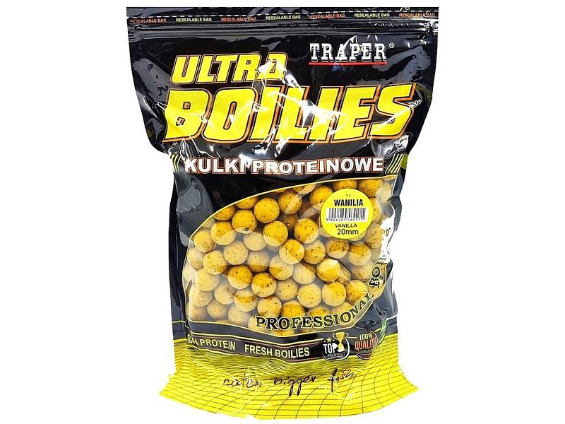 Kulki Proteinowe TRAPER Ultra 1kg 20mm Wanilia