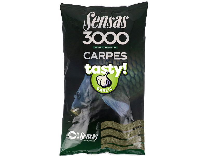 Zan�ta SENSAS 1Kg  3000 Carp Tasty Garlic - Czosnek