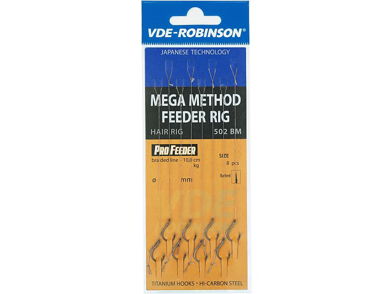 Haczyk z przyponem VDE-ROBINSON Method Feeder 502BM PE z W�osem Mega Nr 04 x8