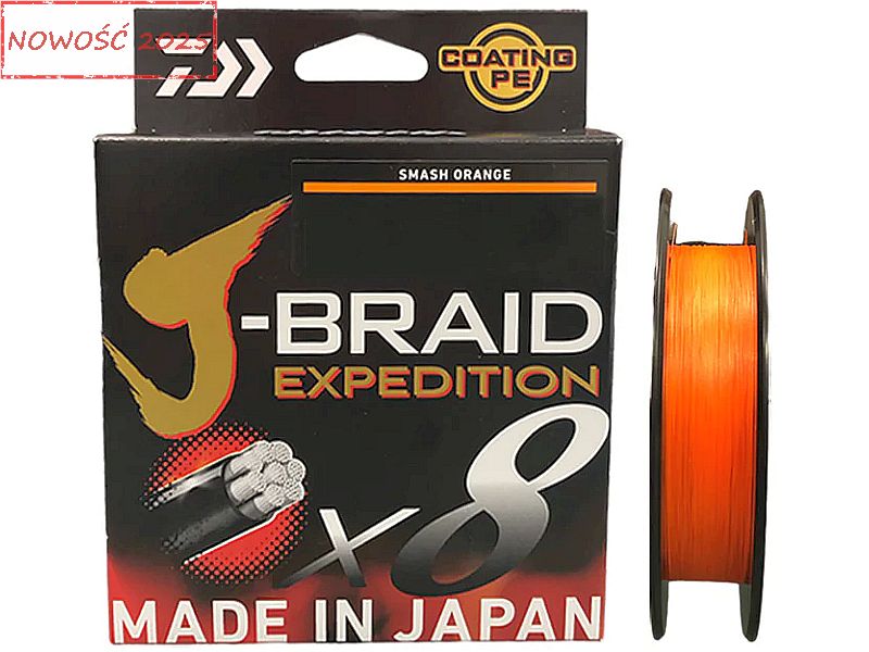 Plecionka DAIWA J-Braid X8E Expedition Smash Orange 150m 0.16mm