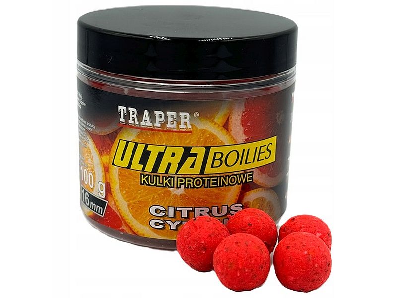 Kulki Proteinowe TRAPER Ultra Hook 100g 16mm Cytrus