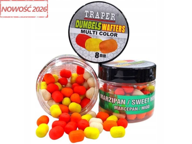 Dumbels Wafters TRAPER MF Multi Color 25g 8mm Ananas