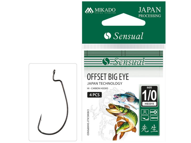 Haczyk MIKADO Sensual Offset Big Eye BN Nr 04 x5